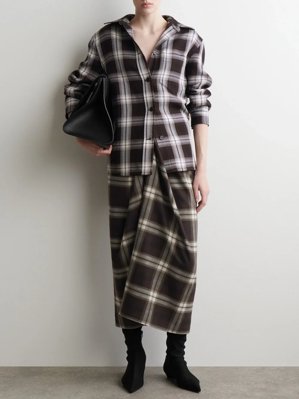 COS Checked Overshirt Size 12 US Large New